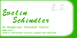evelin schindler business card